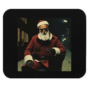 Discover Santa Goes Cyberpunk Mouse Pads