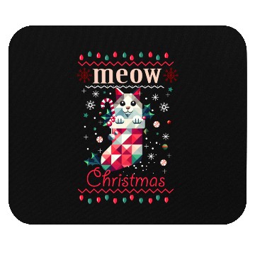 Discover Playful cat in a stocking - Ugly Christmas Style Mouse Pads