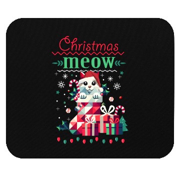 Discover Playful cat in a stocking - Ugly Christmas Style Mouse Pads