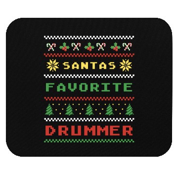 Discover Santas Favorite Drummer Holiday Delight Mouse Pads