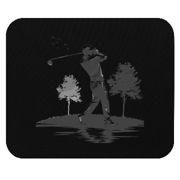 Discover Golfer Graphic Mouse Pads