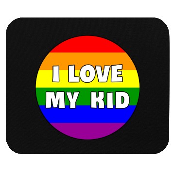 Discover I Love My Kid, Rainbow Version Mouse Pads