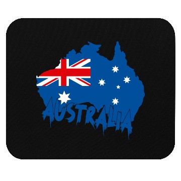 Discover Aussie Flag Map Mouse Pads Design