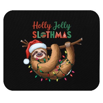 Discover Holly Jolly Slothmas Mouse Pads