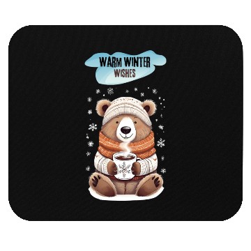 Discover Cozy Bear’s Warm Winter Wishes Mouse Pads