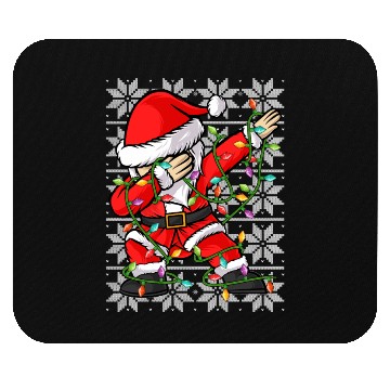 Discover Santa Dabbing Christmas Lights Mouse Pads