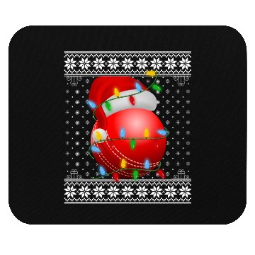 Discover Cricket Ball Christmas Mouse Pads