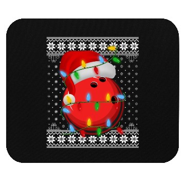 Discover Bowling Ball Christmas Mouse Pads