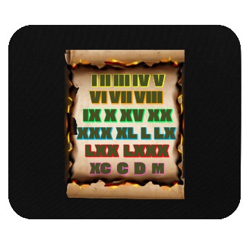 Discover The Numbers - Roman - Geometric Pattern Design Mouse Pads