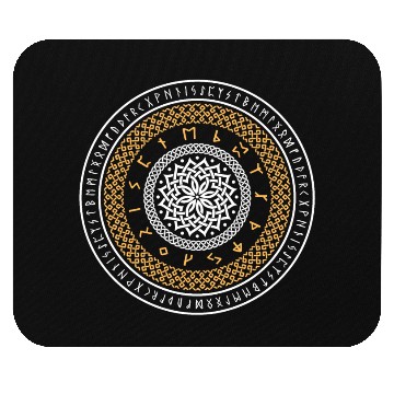 Discover Viking Runes Circle Mouse Pads