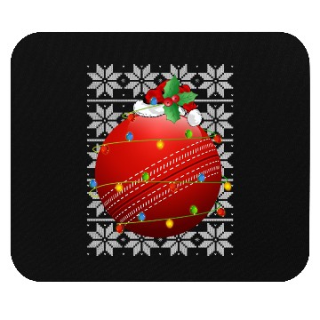 Discover Cricket Ball Santa Mouse Pads