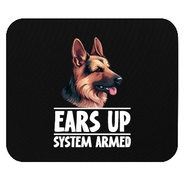 Discover Ears Up System Armed German Shepherd Dog Mouse Pads
