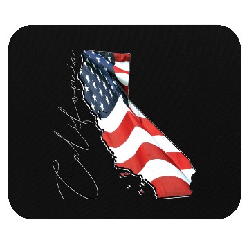 Discover USA Flag in California State Map CA Mouse Pads