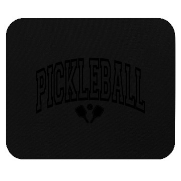 Discover Pickleball Arched Letter Design with Paddles Mouse Pads