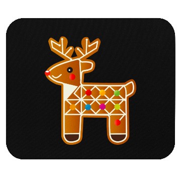 Discover Reindeer in gingerbread design for Christmas Mouse Pads