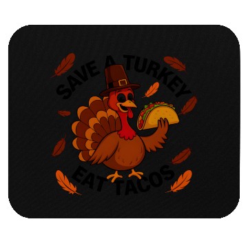 Discover Save A Turkey Eat Tacos Thanksgiving Mouse Pads