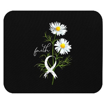 Discover Lung Cancer Month Fight Support White Ribbon Mouse Pads