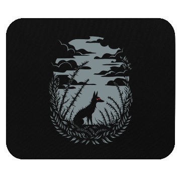 Discover Dark Cottagecore Nighttime Wilderness with Wolf Mouse Pads