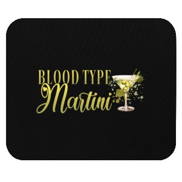 Discover Blood Type Martini Cocktail Bartender Mouse Pads