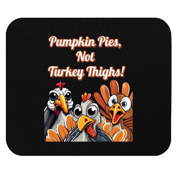 Discover Pumpkin Pies, Not Turkey Thighs! Thanksgiving Mouse Pads