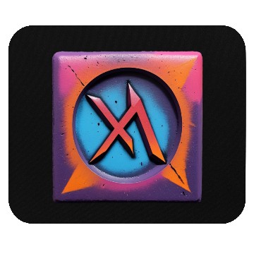Discover Bold Neon Graffiti Symbol Mouse Pads