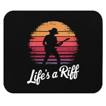 Discover Guitar Player Life's a Riff Sunset Vibe Mouse Pads