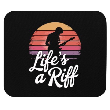 Discover Guitar Player Life's a Riff Sunset Vibes Mouse Pads
