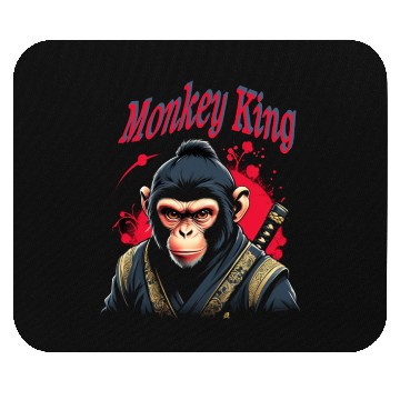 Discover Monkey King Warrior – Bold Samurai Ape Artwork Mouse Pads