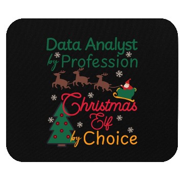 Discover Data Analyst Christmas Xmas Elf Data Science Mouse Pads