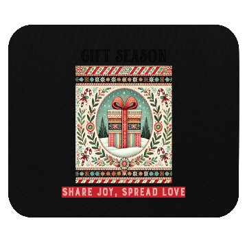Discover Gift Season, Share Joy, Spread Love Holiday Design Mouse Pads