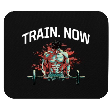 Discover Train Now Workout Motivational Quote Gym Inspirati Mouse Pads