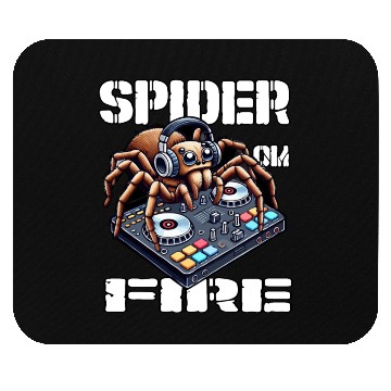 Discover Spider On Fire-spider As A DJ Design Mouse Pads
