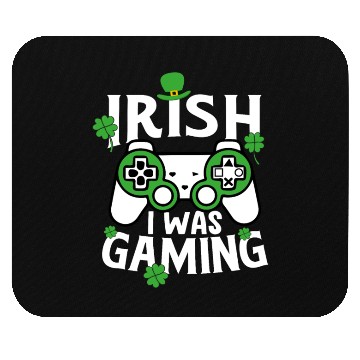 Discover Irish I was Gaming St Patricks day Shamrock Mouse Pads