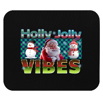 Discover Holly Jolly Vibes Christmas Design Mouse Pads