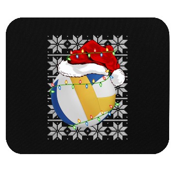 Discover Volleyball Santa Mouse Pads