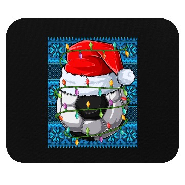 Discover Soccer Christmas Lights Mouse Pads