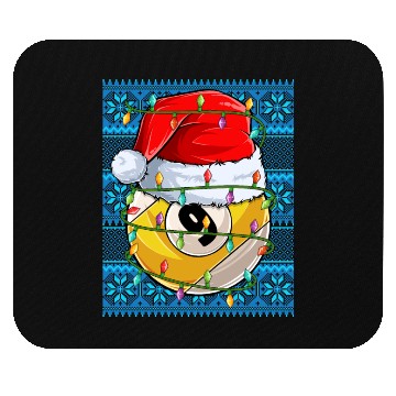 Discover Billiard 9 Ball Christmas Lights Mouse Pads