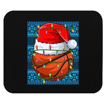 Discover Basketball Christmas Lights Mouse Pads