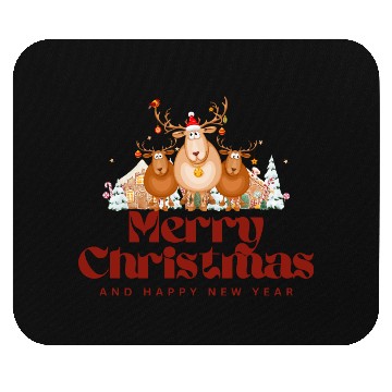 Discover Reindeer & Holly Mouse Pads
