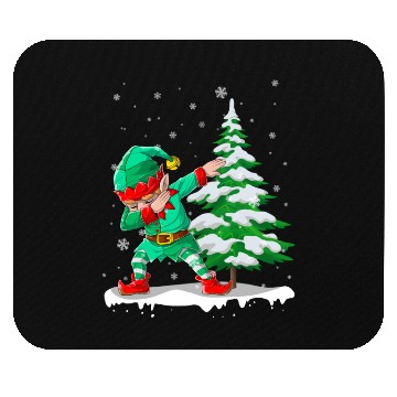 Discover Dabbing Elf Christmas Tree Lights Xmas Family Mouse Pads