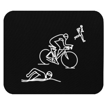 Discover Swim Bike Run Mouse Pads