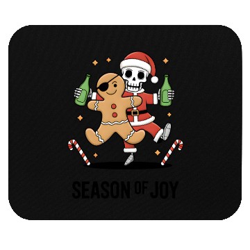 Discover Season of joy: Gingerbread Pirate & Skeleton santa Mouse Pads