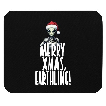 Discover Happy Xmas Earthling Alien Christmas Mouse Pads