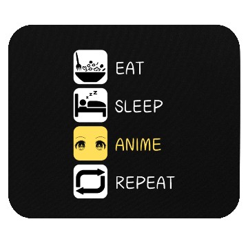Discover Eat Sleep Anime Repeat Japanese Culture Mouse Pads
