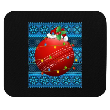 Discover Cricket Ball Christmas Lights Mouse Pads
