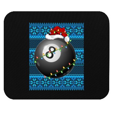 Discover Billiards Christmas Lights Mouse Pads