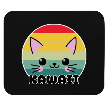 Discover Kawaii Cat Face, Cat Lovers Mouse Pads