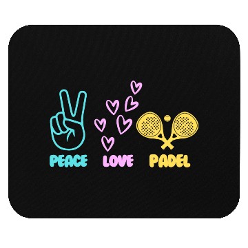 Discover Padel Tennis peace love padel design Mouse Pads