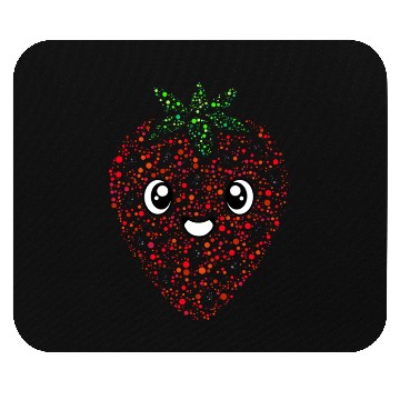 Discover Strawberry From Happy Bubbles And Circles Mouse Pads