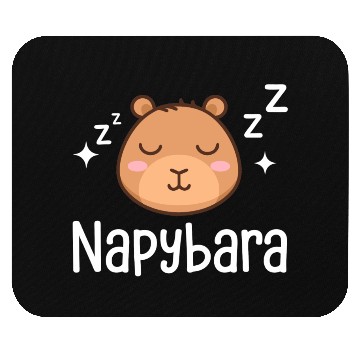Discover Napybara Sleepy Cute Capybara Sleeping Nap Lover Mouse Pads